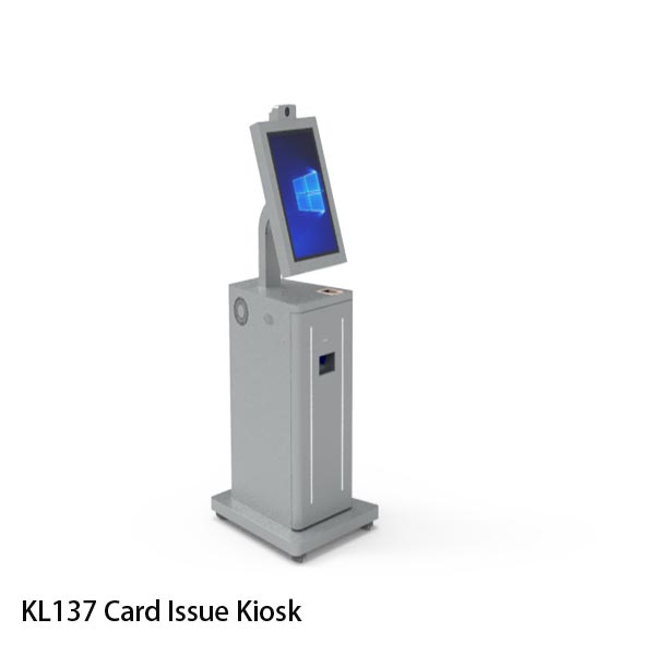 Instant Card Printing and Issuance Kiosk silver
