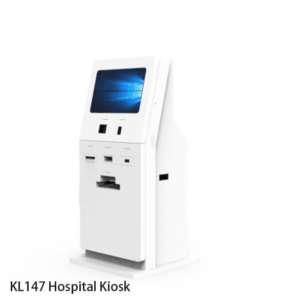 hospital kiosk with fingerprint scanning